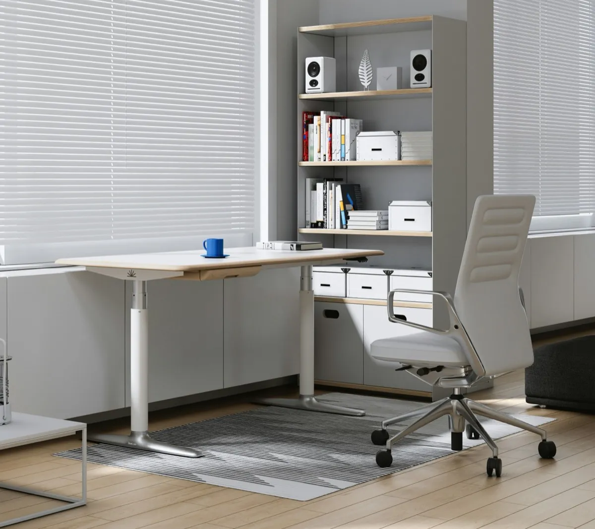 Bureaux lumineux d’une agence